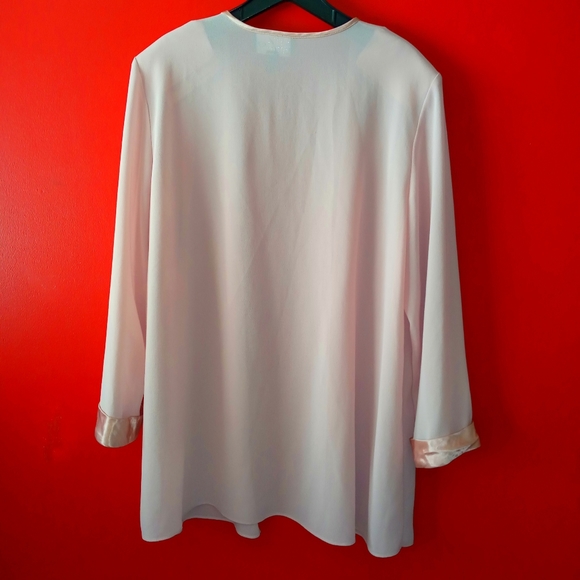 Semi Sheer Light Pink Algo Cardigan Sz 18 - Picture 5 of 6